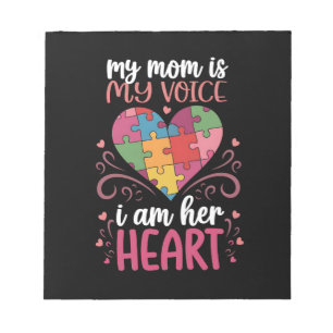 Min mamma är min röst Autism Autismmedvetenhet Anteckningsblock