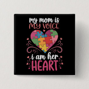 Min mamma är min röst Autism Autismmedvetenhet Knapp