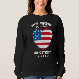 Min Mamma är New US Ctizen American Flagga Heart N T Shirt