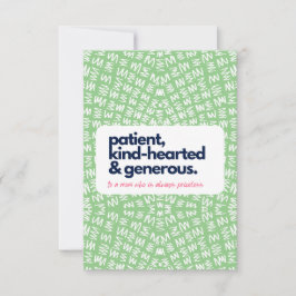 Min Mamma är ovärderlig patient, typ och generös Tack Kort