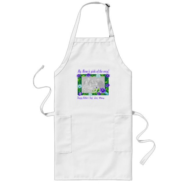 Min Mamma är Plockan vid skörd Apron Långt Förkläde (Framsidan)