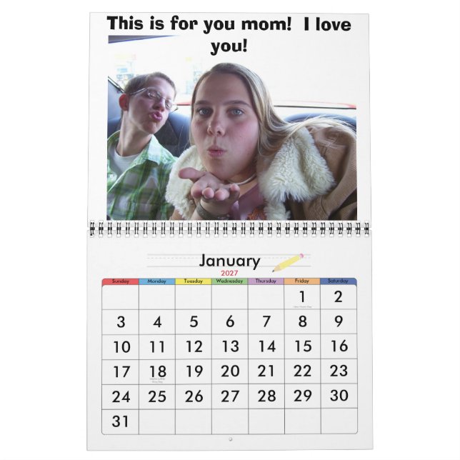 Min mamma är störstan!!!!! kalender (Jan 2027)