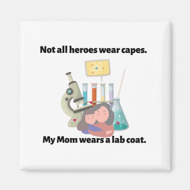 Min mamma bär en labbrock magnet (Framsidan)