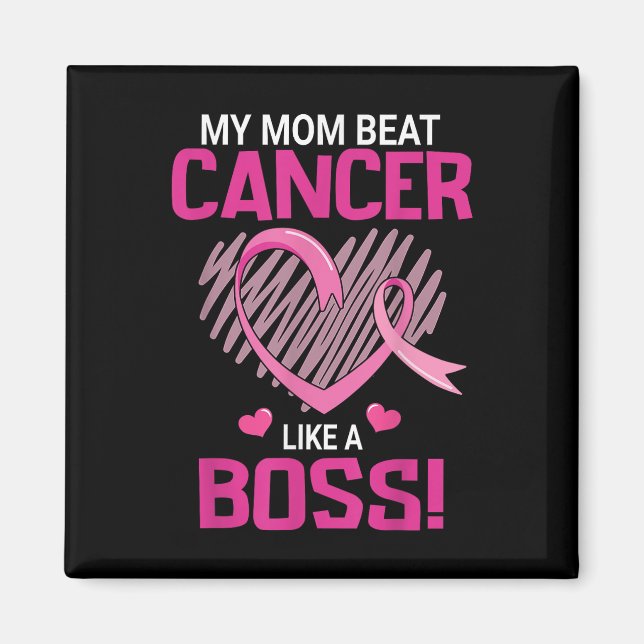 Min Mamma Beat Breast Cancer som en Chef Warrior Magnet (Framsidan)