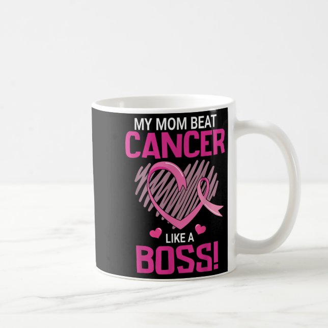 Min Mamma Beat Breast Cancer som en Chef Warrior S Kaffemugg (Höger)