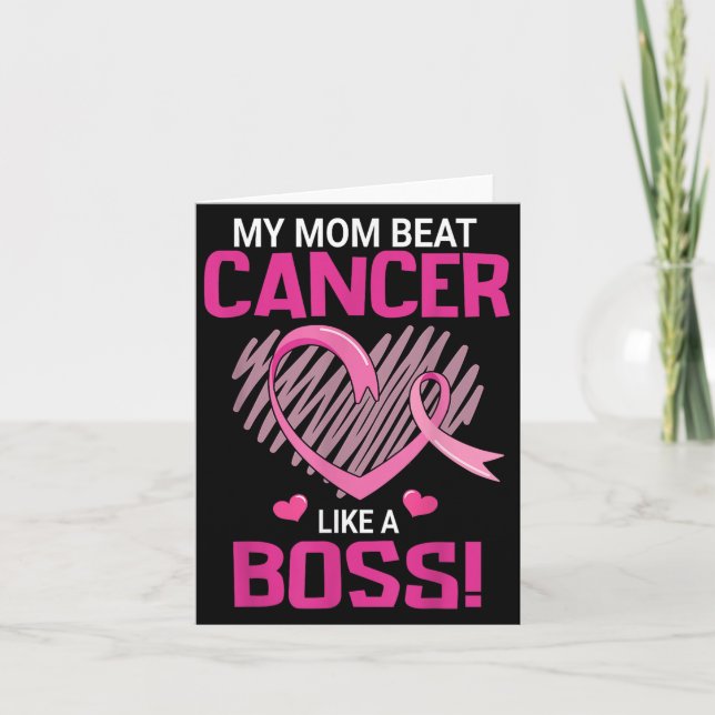 Min Mamma Beat Breast Cancer som en Chef Warrior S Kort (Framsida)