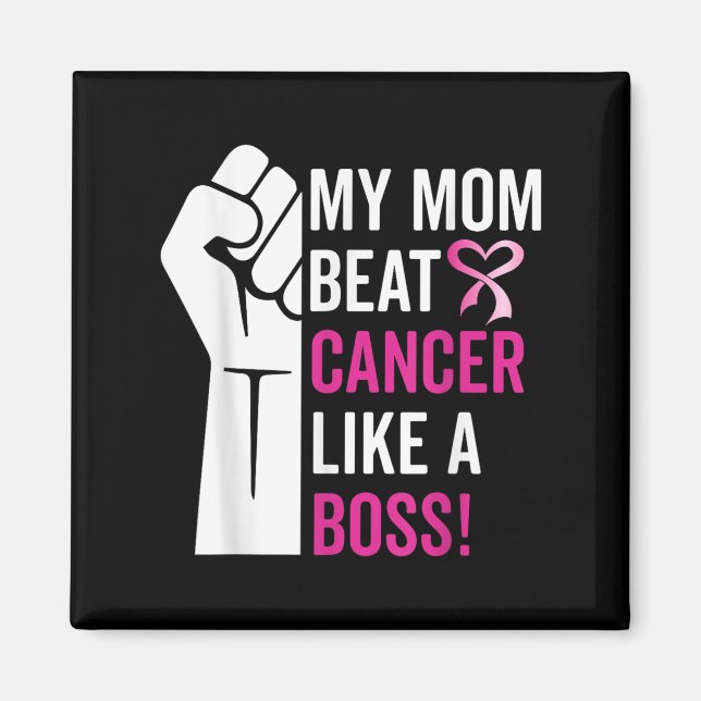 Min Mamma Beat Breast Cancer som en Chef Warrior S Magnet (Framsidan)