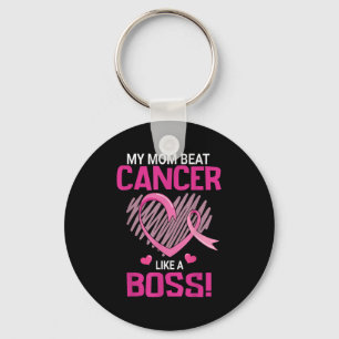 Min Mamma Beat Breast Cancer som en Chef Warrior S Nyckelring