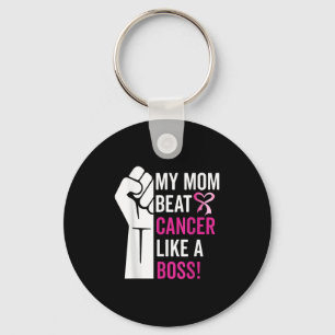 Min Mamma Beat Breast Cancer som en Chef Warrior S Nyckelring