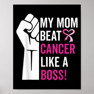 Min Mamma Beat Breast Cancer som en Chef Warrior S Poster
