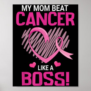 Min Mamma Beat Breast Cancer som en Chef Warrior S Poster