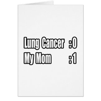 Min Mamma Beat Lung Cancer (resultattavla) Hälsningskort