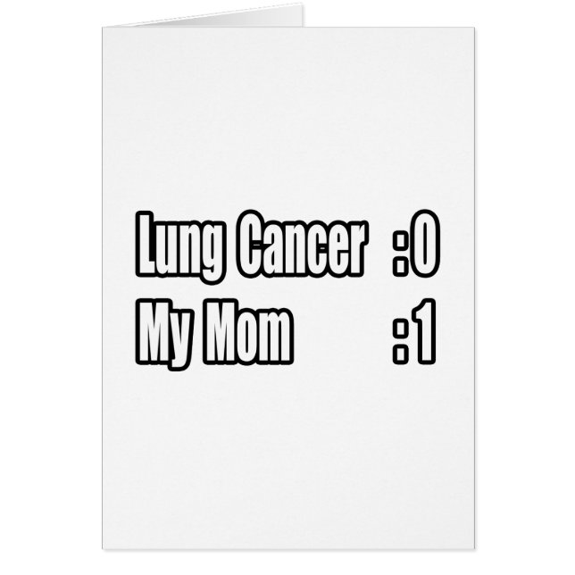Min Mamma Beat Lung Cancer (resultattavla) Hälsningskort (Framsidan)