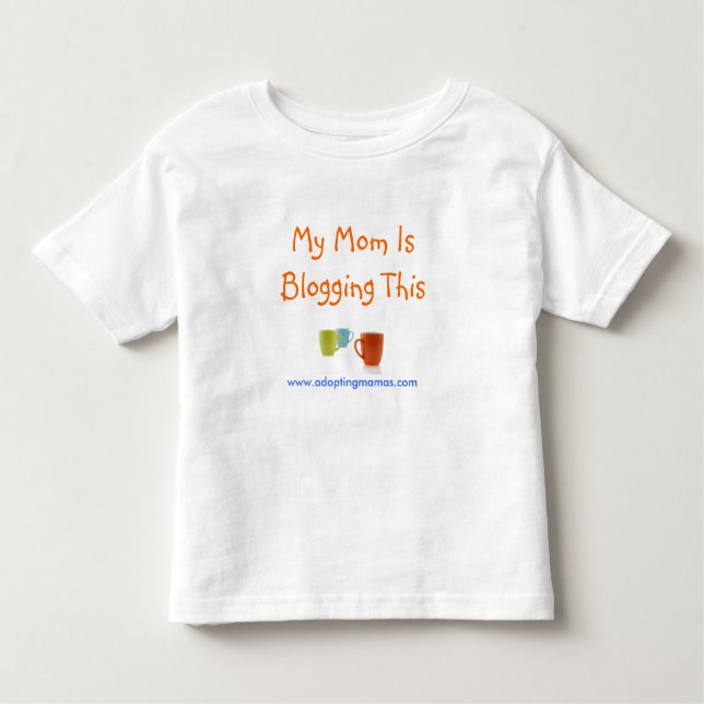 Min mamma Blogging detta Tee Shirt (Framsida)