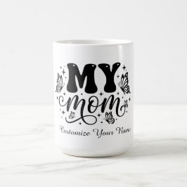 Min mamma Estetisk fjäril Mors dagskläd Kaffemugg
