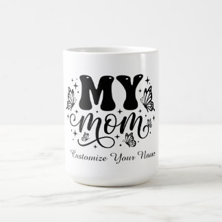 Min mamma Estetisk fjäril Mors dagskläd Kaffemugg