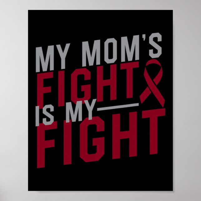 Min Mamma Fight är min Fight Sickle Cell Anemia Aw Poster (Framsidan)