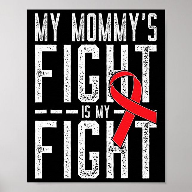 Min Mamma Fight är min kamp mot Blood Cancer Aware Poster (Framsidan)