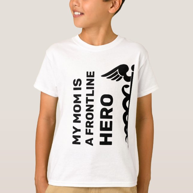 Min Mamma Frontline Hero Coronavirus Covid19 T Shirt (Framsida)