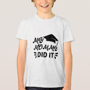 Min Mamma Gjorde Det Utexaminerad Rosa Stjärn Desi T Shirt