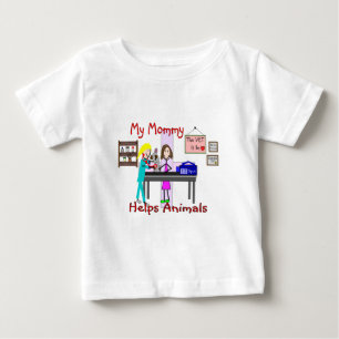 Min mamma hjälper djur--Veterinär- ungegåvor T Shirt