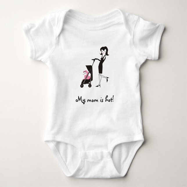 Min mamma hoas! Babyranka T Shirt (Framsida)