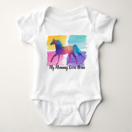 Min Mamma Horses Baby Bodykostym T Shirt