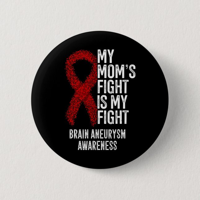 Min Mamma-kamp är min kamp Brain Aneurysm Awarenes Knapp (Framsida)