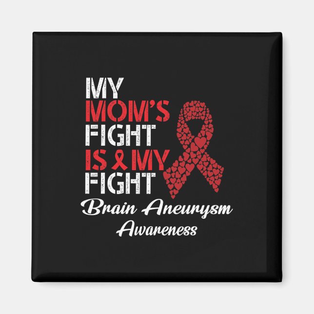 Min Mamma-kamp är min kamp Brain Aneurysm Awarenes Magnet (Framsidan)