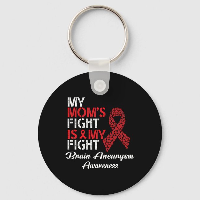 Min Mamma-kamp är min kamp Brain Aneurysm Awarenes Nyckelring (Framsida)