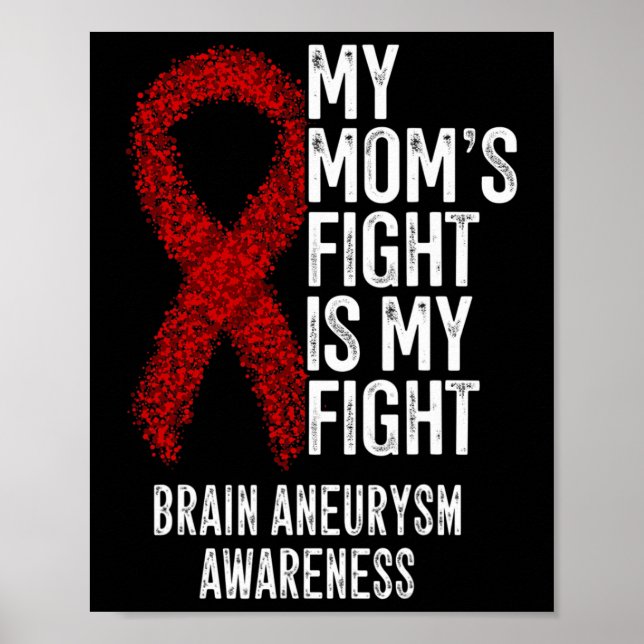 Min Mamma-kamp är min kamp Brain Aneurysm Awarenes Poster (Framsidan)