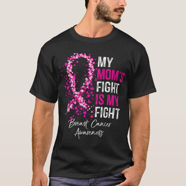 Min Mamma kämpar mot bröstcancer T Shirt (Framsida)
