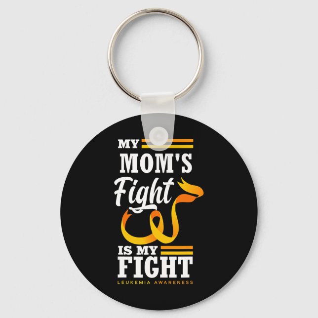 Min Mamma kämpar mot min dotter Son Leukemia Nyckelring (Framsida)