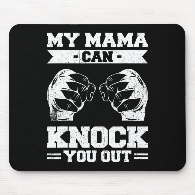 Min Mamma Kan Slå Ut Dig Kickboxning Musmatta (Framsidan)