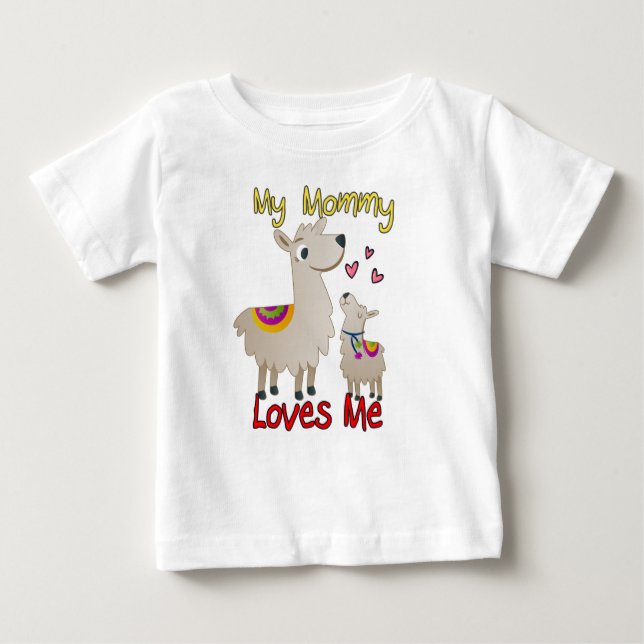 Min Mamma Kärlek Me Llama T Shirt (Framsida)