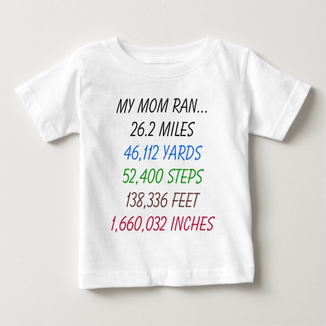 Min mamma körde 26,2 miles tee shirt (Framsida)