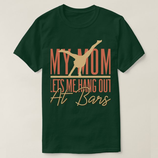 Min Mamma låter mig stanna vid Pub Flip Women Gymn T Shirt (Design framsida)