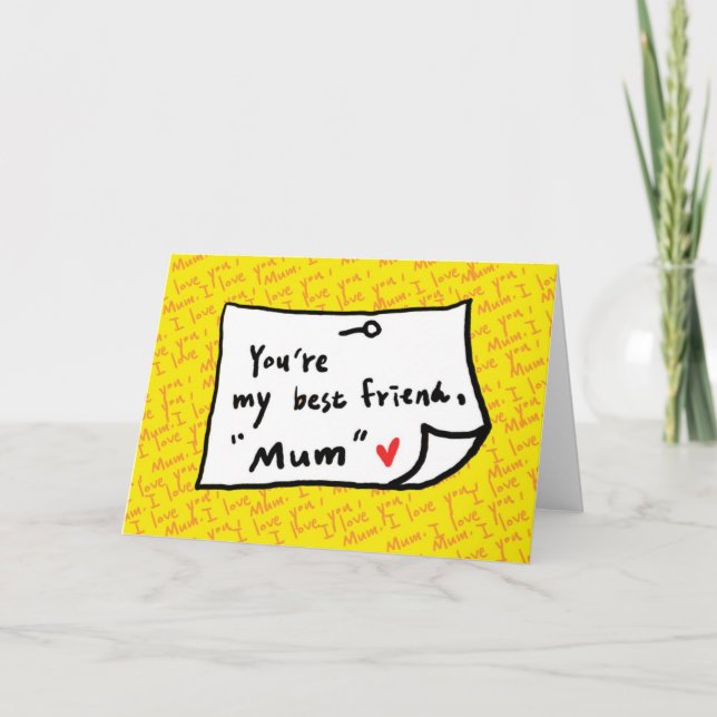 min mamma, min bästa vän kort (Framsida)