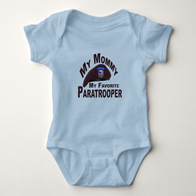 Min Mamma Min favoritparatrooper-Baby-Jumperna T Shirt (Framsida)