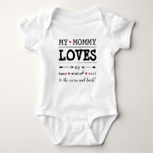 Min mamma "Min Mamma Kärlek Me" Baby Bodykostym