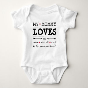 Min mamma "Min Mamma Kärlek Me" Baby Bodykostym T Shirt