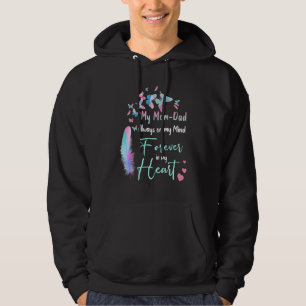 Min Mamma och Pappa tänker alltid i mitt hjärta Hoodie