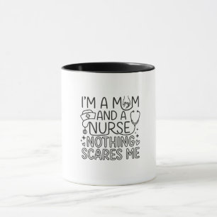Min mamma och sjuksköterska minimalistisk sjuksköt mugg