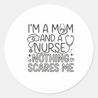 Min mamma och sjuksköterska minimalistisk sjuksköt runt klistermärke
