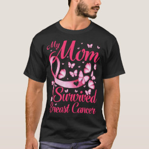 Min Mamma Överlevt bröstcancermedvetenhet om bröst T Shirt
