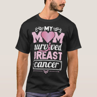 Min Mamma Överlevt bröstcancermedvetenhet om bröst T Shirt