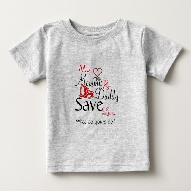 Min mamma- & pappasparaliv t-shirt (Framsida)