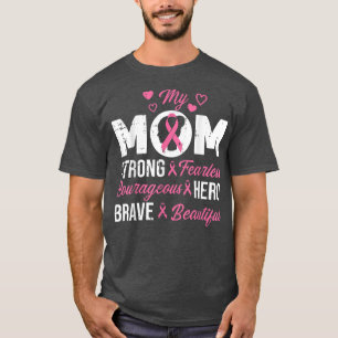 Min Mamma Rosa Ribbon Warrior Inspirational Breast T Shirt