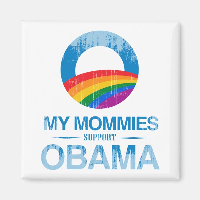 Min mamma stöder Obama Vintage.png Magnet (Framsidan)