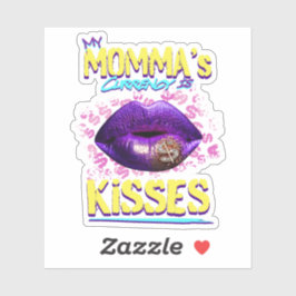 Min Mamma valuta är Kisses Klistermärken